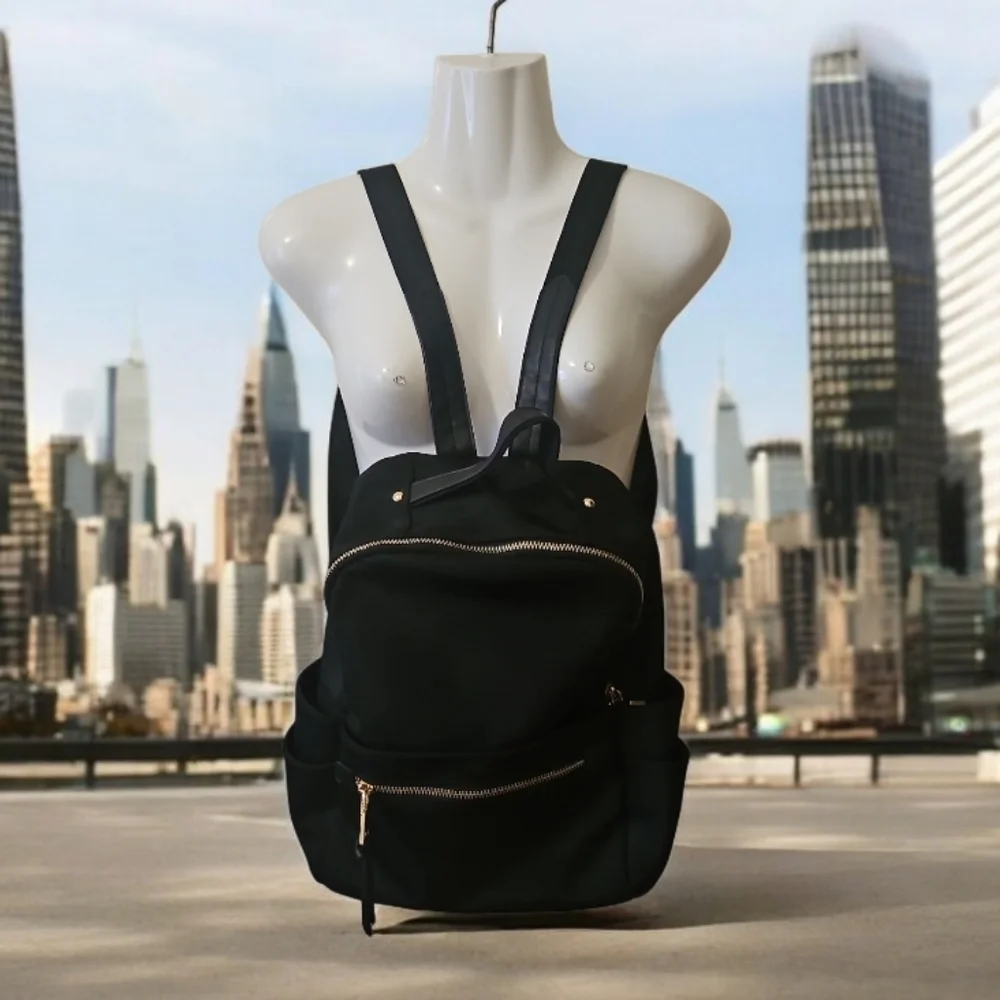 Back Pack Teachers Black With Lots If Sections Gold Hardware Good Size Like New